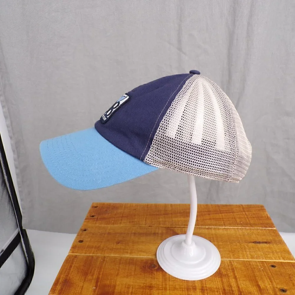 Vineyard Vines 98 Whale Tail Mesh Trucker Blue White Velcro Men's Baseball Hat